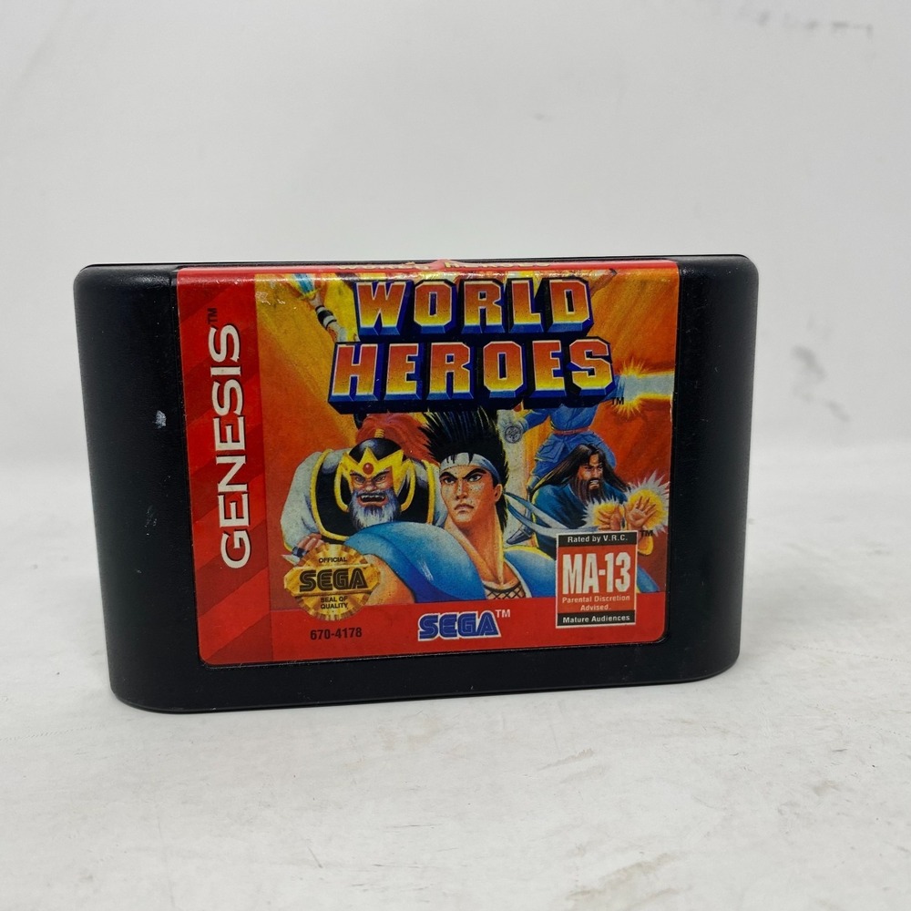 World Heroes (Sega Genesis) Authentic Cart Only Untested
